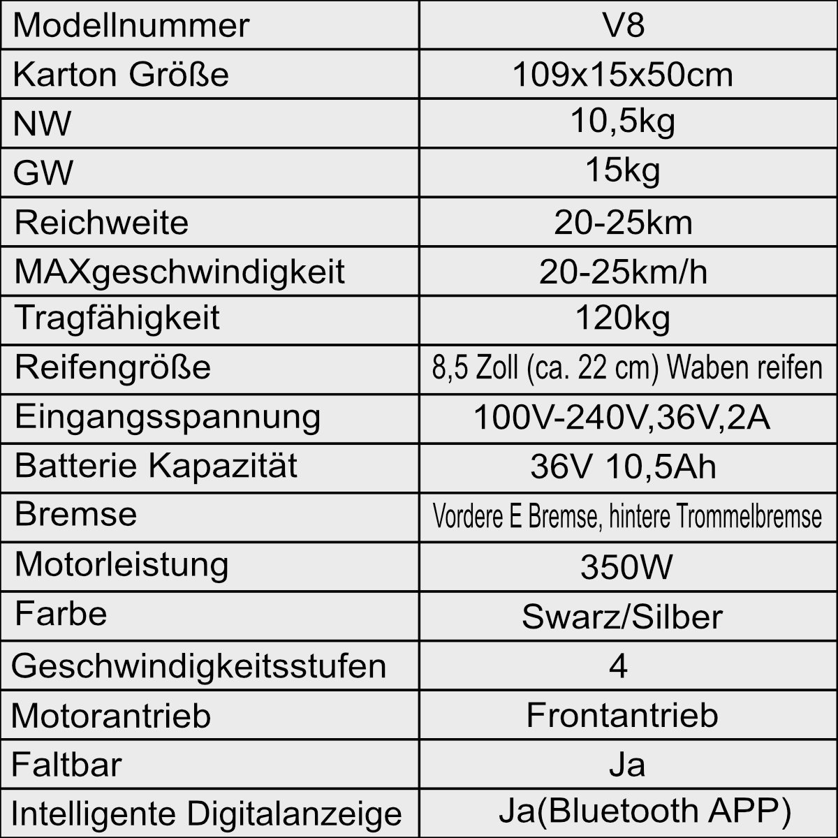 V8 Elektromotor-Scooter für Erwachsene, e roller, e scooter