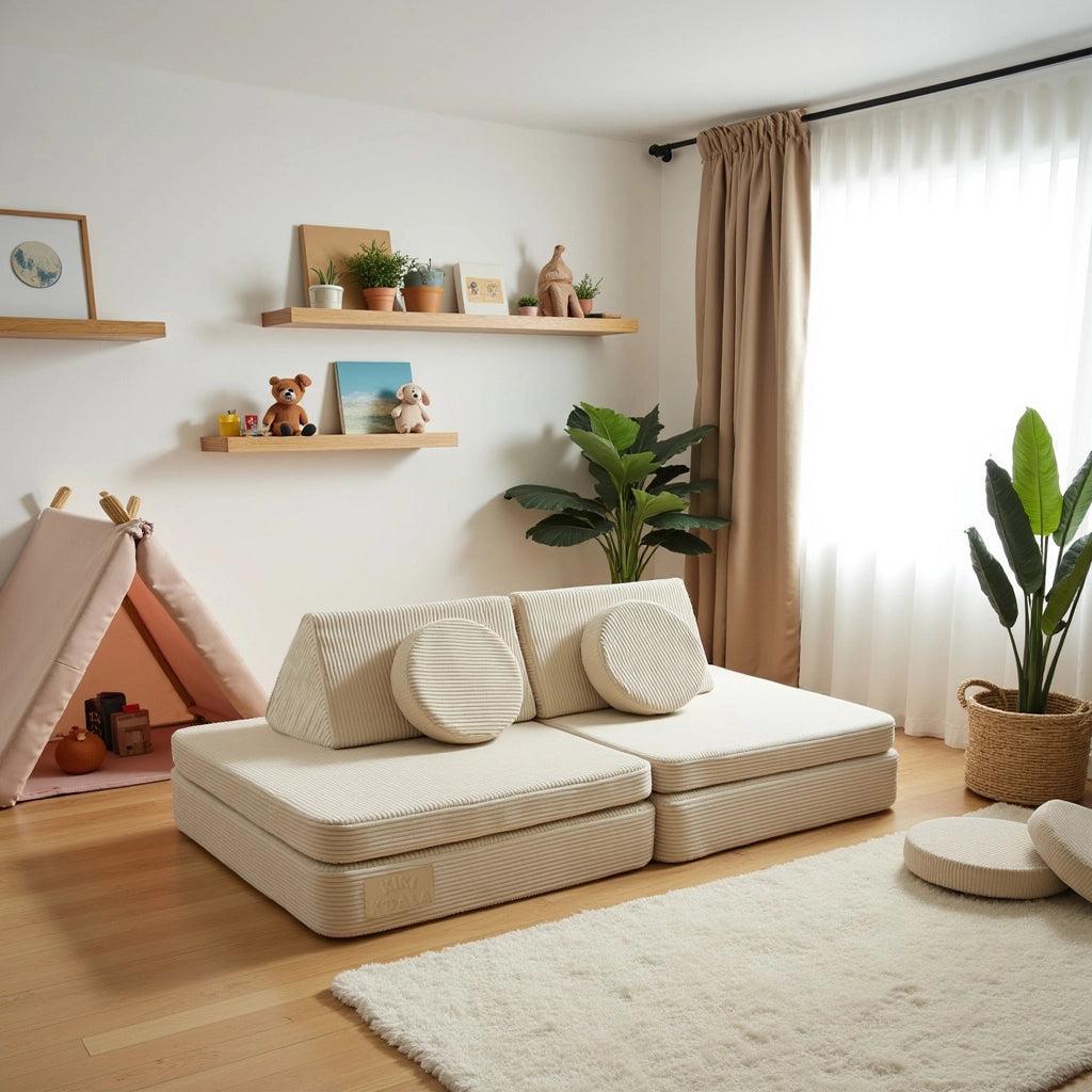 6-teiliges modulares Kindersofa verschiedene Farben 6-teiliges modulares Kindersofa verschiedene Farben
