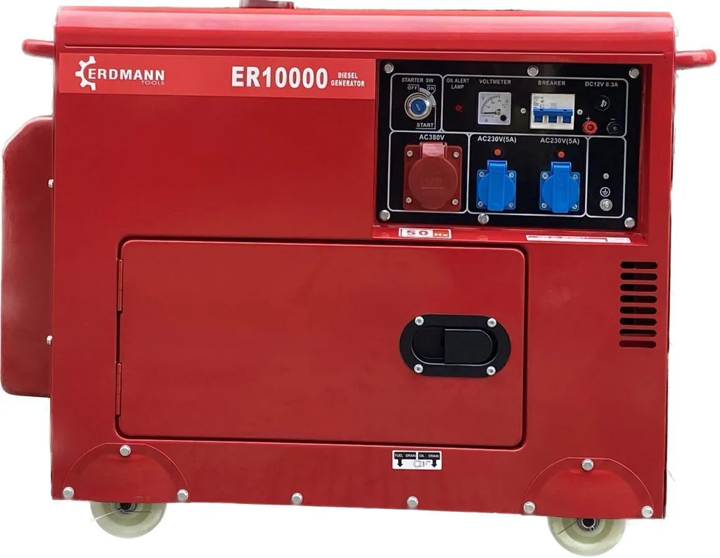 Diesel-Stromerzeuger 10kW+Batterie E-Start Generator 2x220V+1x380